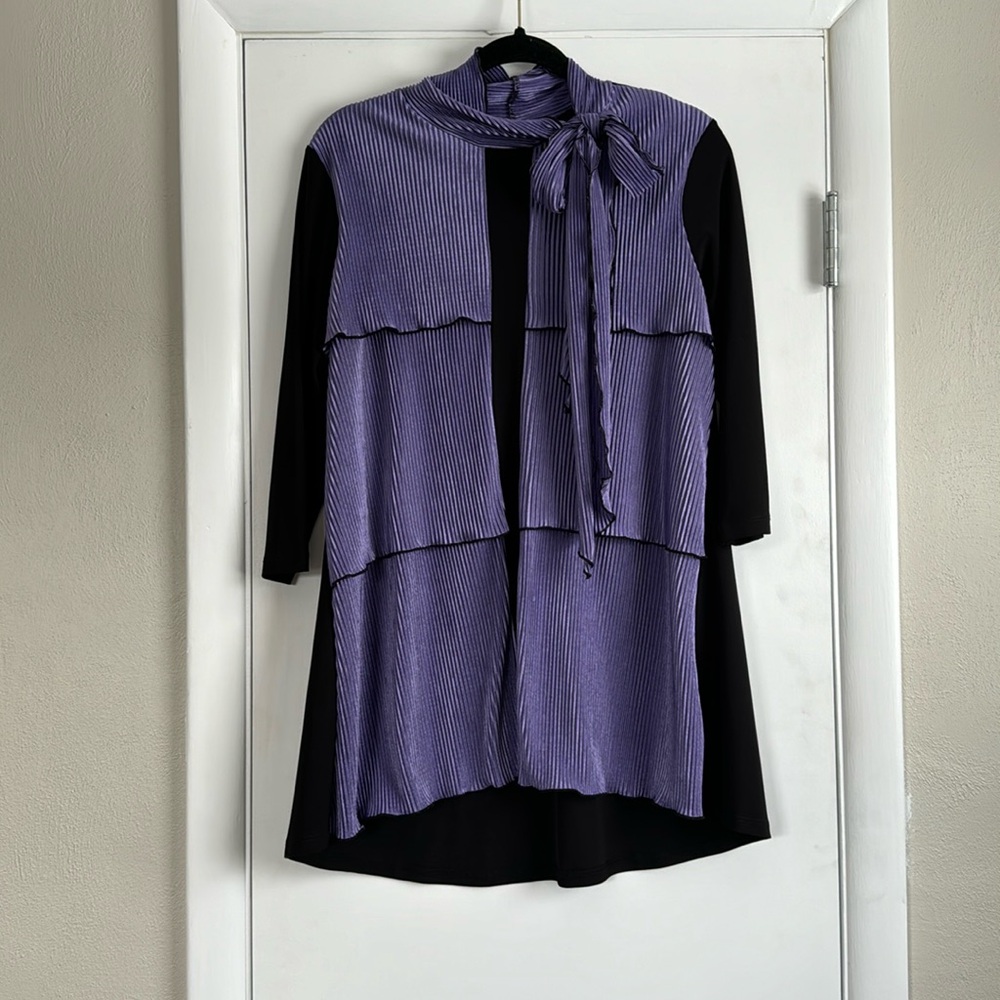 Zadie B’s purple and black blouse!